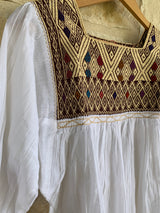 White with Brown San Andres Blouse