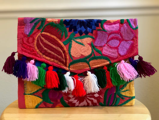 Pink with Poms Frida Purse