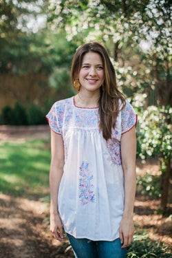 White and Pastel San Antonino Blouse