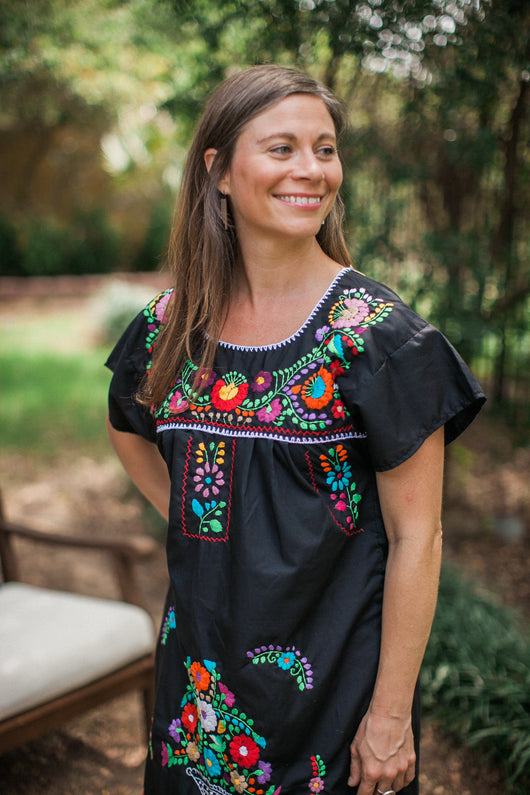 Black Puebla Dress – Mi Tia