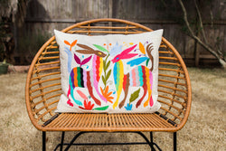 Rabbit Tenango Pillow Case