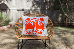 Red Tenango Pillow Case