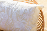 White on Off-White Tenango Pillow Case
