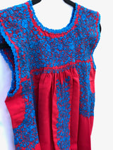 Red with Blue Felicia Dress- S