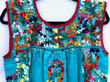 Turquoise with Multicolor Felicia Dress - M/L