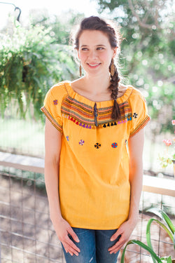 Yellow Chiapas Blouse