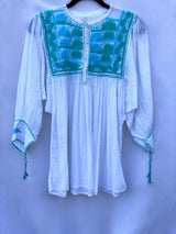 Green and Blue Vine Tunic