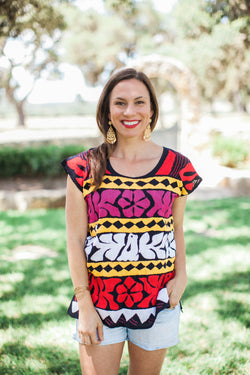 Blusa de Otomi con Magenta