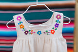 Girl's Off-White Manta Flores Oaxaca Dress