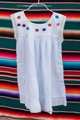Girl's White Manta Fruta Dress