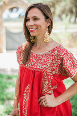 Large Gold Peacock Earrings