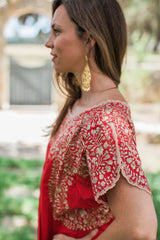 Red and Gold San Antonino Dress