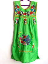 Girl's Sleeveless Lime Green Puebla Dress - 7/8