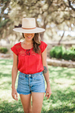 Red Franco Blouse