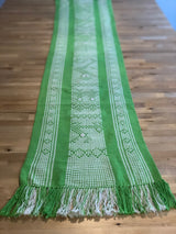 Lime Green and White Santo Tomas Jalieza Runner