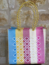 Blue, Yellow and Magenta Woven Tote