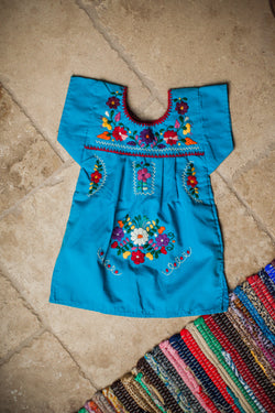 Baby Girl's Blue Puebla Dress