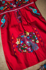 Toddler Girl's Red Puebla Dress