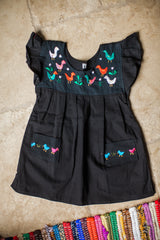 Toddler Girl Black Pajarito Dress
