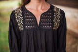Black and Gold Franco Blouse