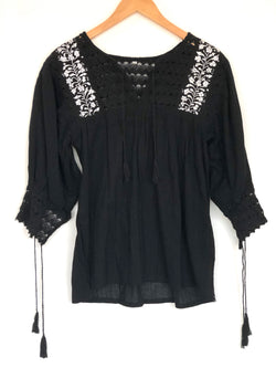 Black and White Franco Blouse