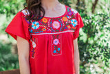 Short Red Puebla Dress