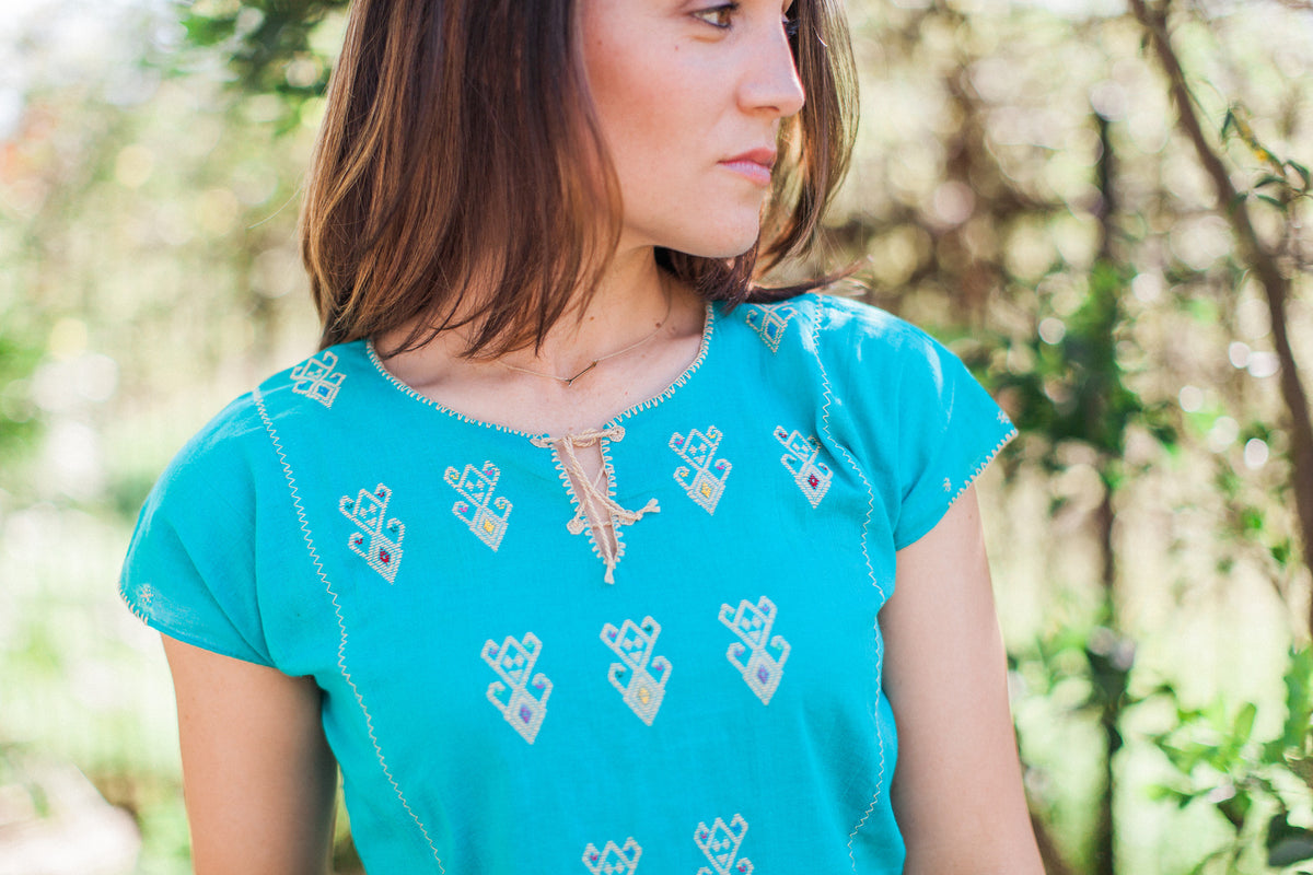 Teal Diamante Tunic
