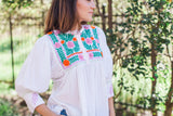 Vine Tunic with Pink and Orange Flowers