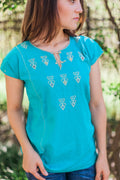 Teal Diamante Tunic
