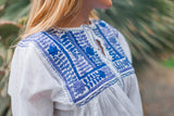 Vine Tunic with Blue and Purple Embroidery