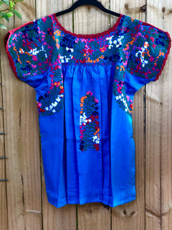 Blue with Multicolor San Antonino Blouse M/L