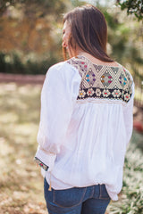 White with Black San Andres Blouse
