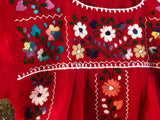 Girl's Red Puebla Dress