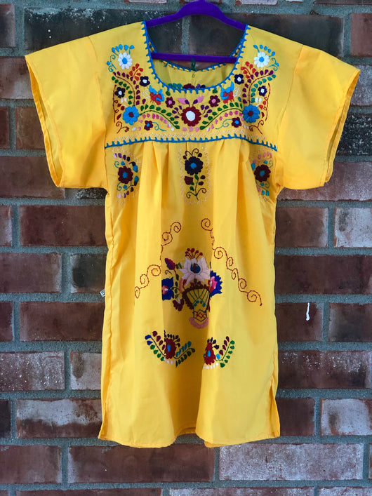 Girl's Yellow Puebla Dress- 6T