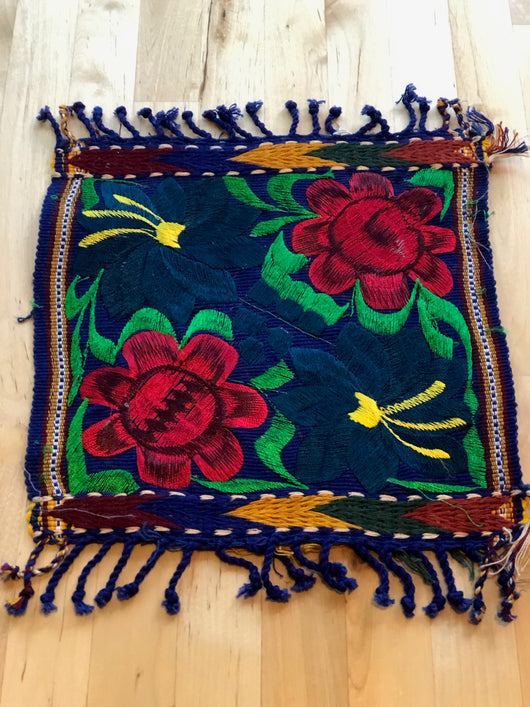 Blue Embroidered Coaster