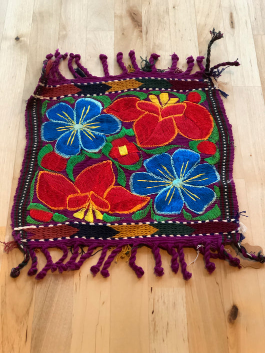 Purple Embroidered Coaster