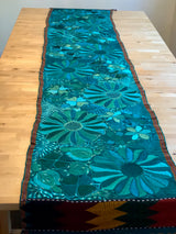 Turquoise Floral Runner