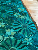 Turquoise Floral Runner