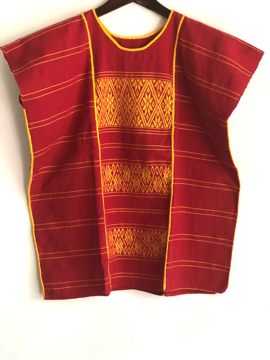 Red and Yellow Oaxaca Square Top L