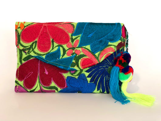 Small Lime Green Frida Clutch
