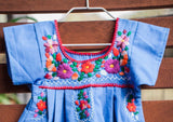 Baby Girl's Blue Manta Oaxaca Dress