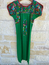 Green with Multicolor San Antonino Dress