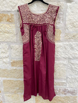 Maroon and Gold Felicia Dress