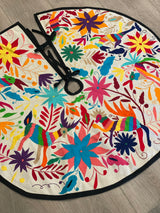 Multicolor and White Otomí Tree Skirt