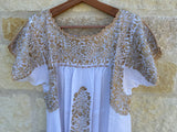 White with Gold San Antonino Dress