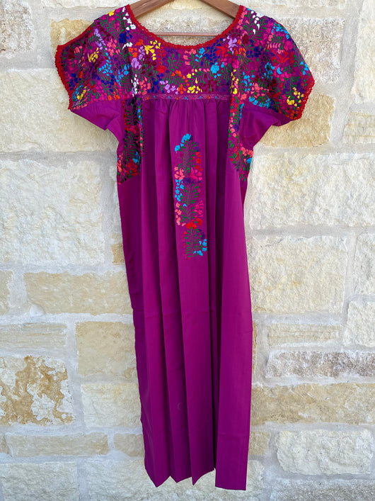 Fuchsia with Multicolor San Antonino Dress