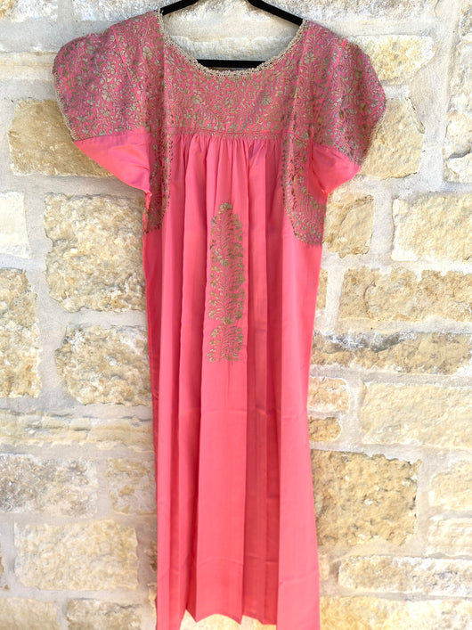 Pink with Gold San Antonino Dress