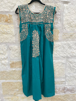 Teal and Gold Felicia Dress