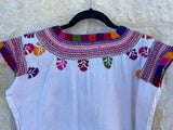 Short Sleeve Multicolor Blusa de Maíz - M