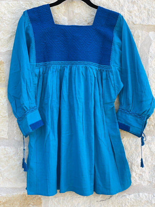 Turquoise and Blue San Andres Blouse